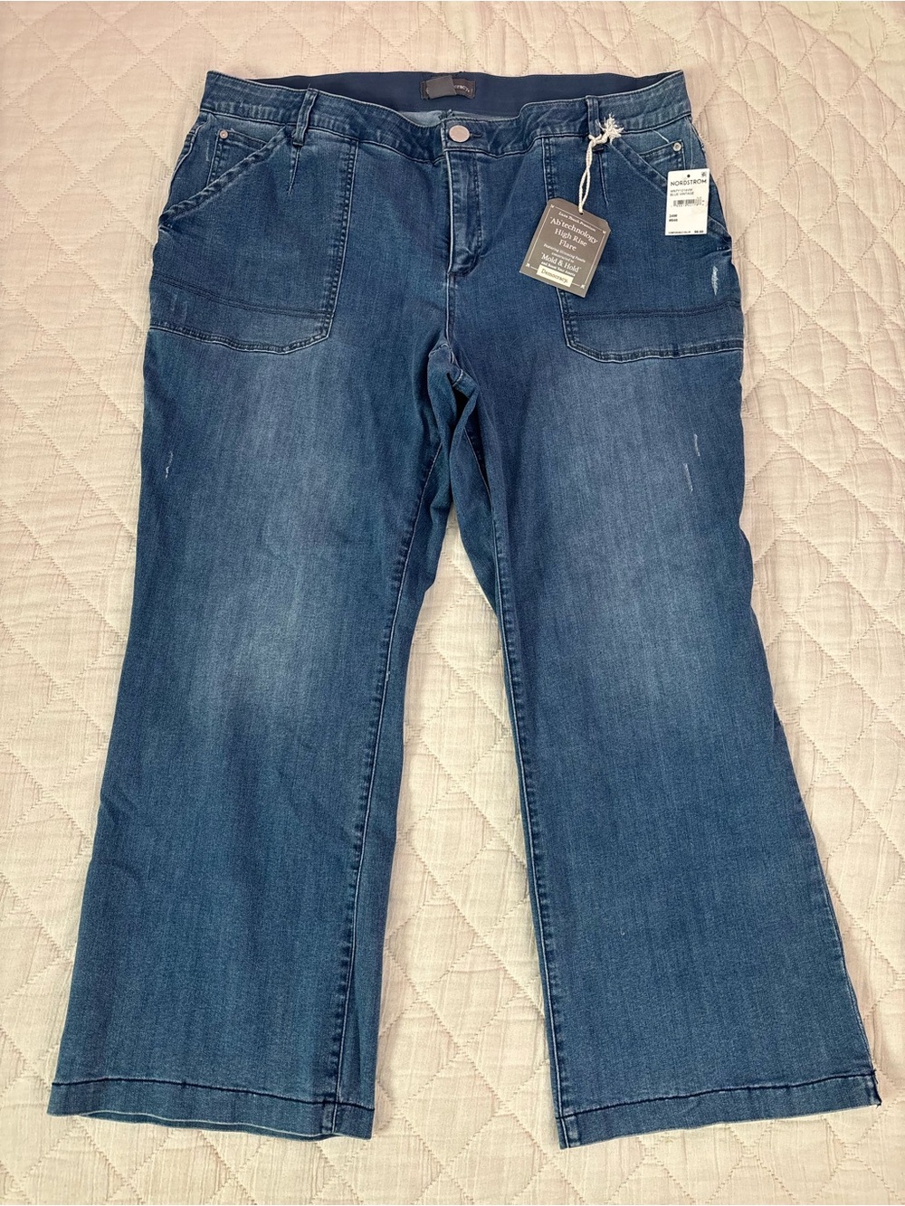 Democracy Ab Technology High Rise Flare Jeans Sz 24W NWT -